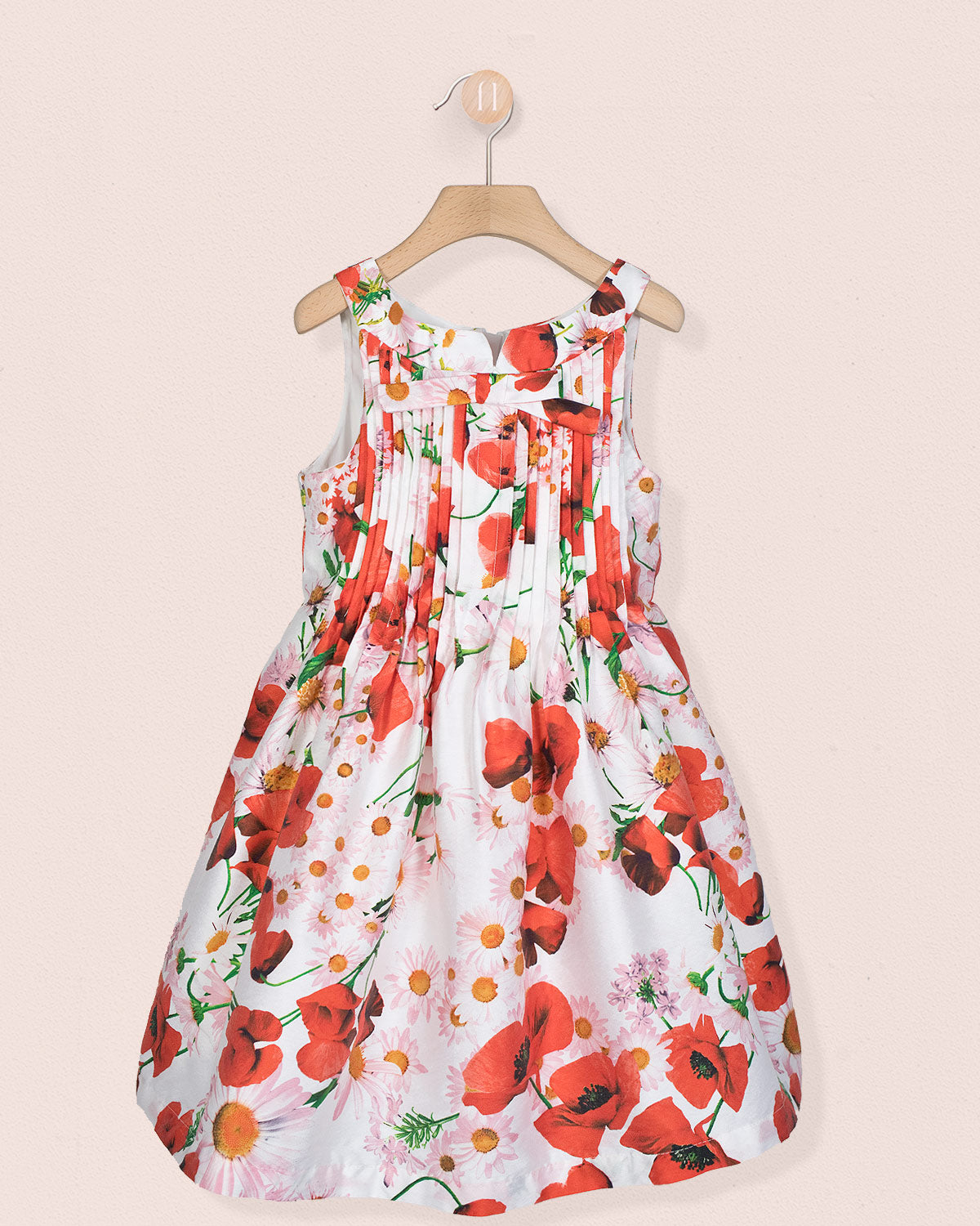 Biaritz Italian Coral Poppies - Dress