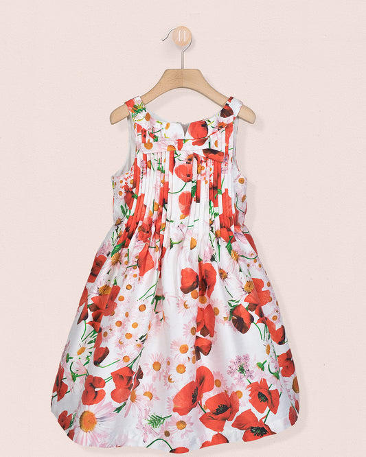 Biaritz Italian Coral Poppies - Dress