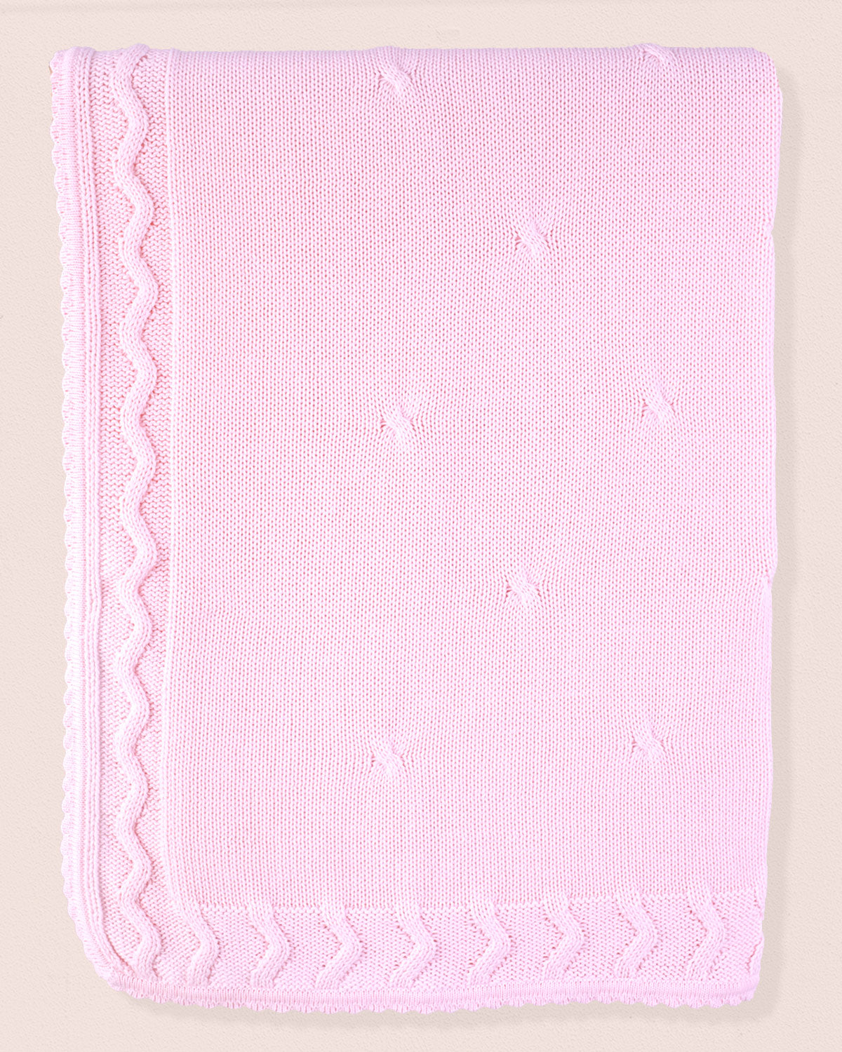 Cherie Cotton Knit Blanket Baby Pink - Blanket