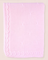 Cherie Cotton Knit Blanket Baby Pink