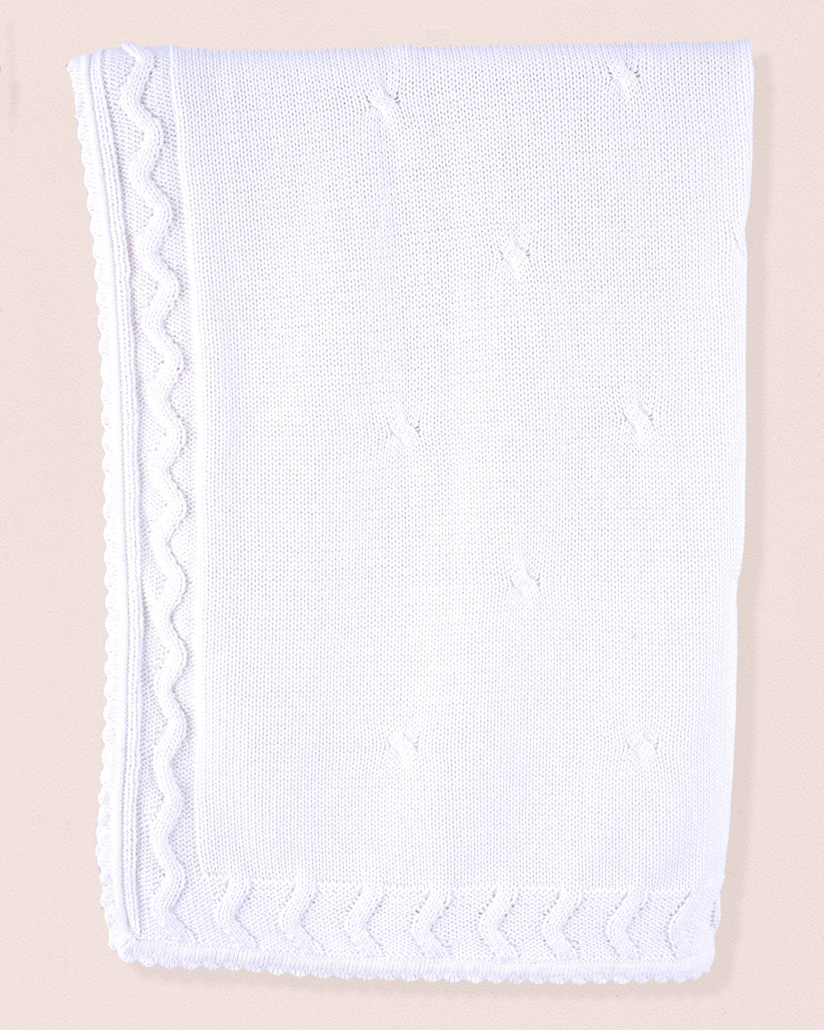Cherie Cotton Knit Blanket White - Blanket