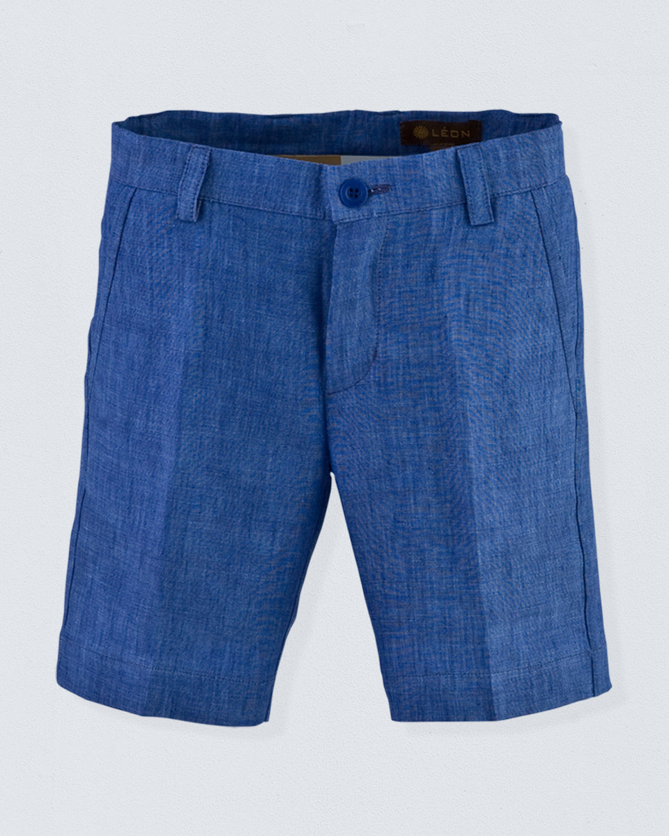 Blade Hudson Blue Linen Shorts