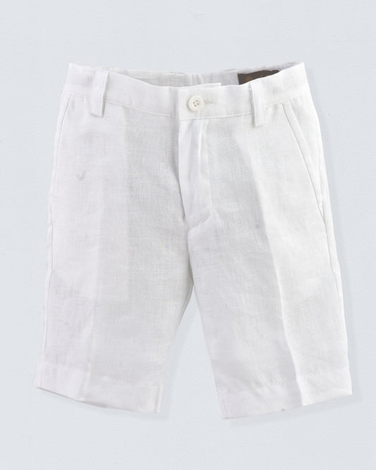 Blade White Linen Shorts - Pant