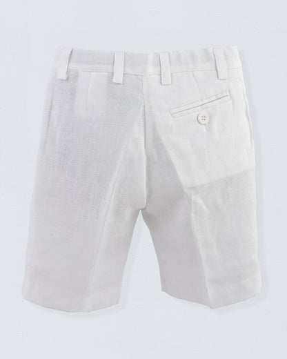 Blade White Linen Shorts - Pant