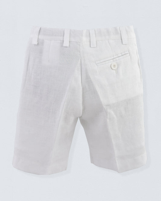Blade White Linen Shorts - Pant