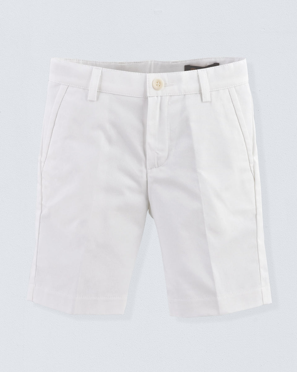 Blade White Twill Shorts