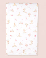 Pima Bunnies Ruffle Receiving Blanket