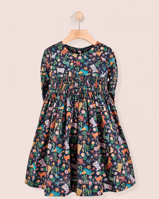 Bonheur Liberty Folk Tails - Smocked Dress