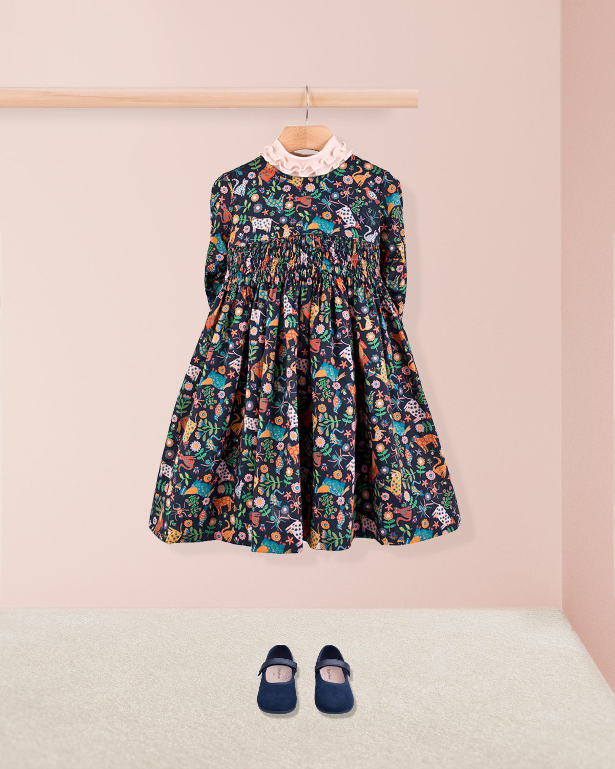 Bonheur Liberty Folk Tails - Smocked Dress