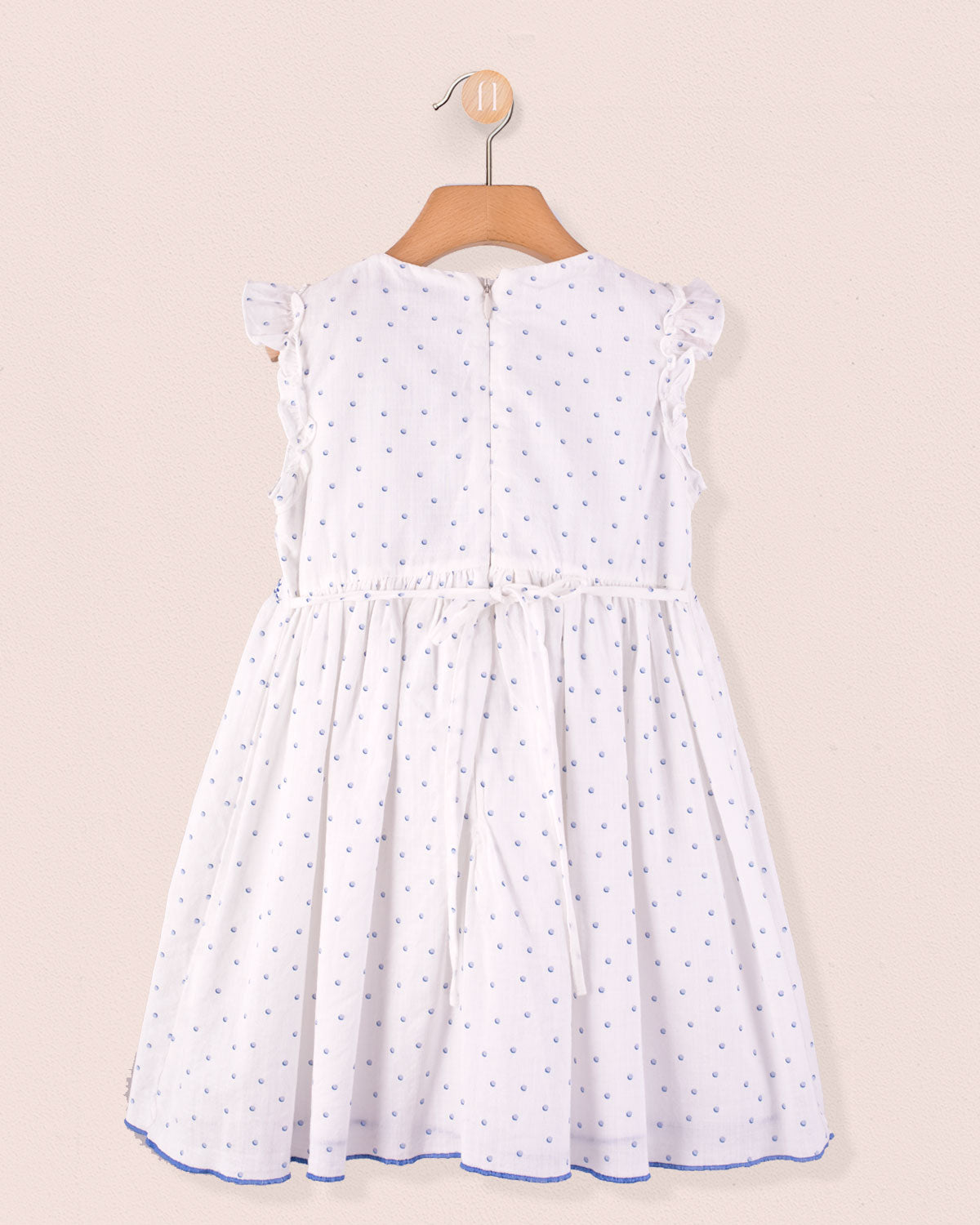 Bonnie French Blue Dots - Smocked Dress