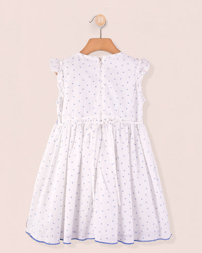 Bonnie French Blue Dots - Smocked Dress
