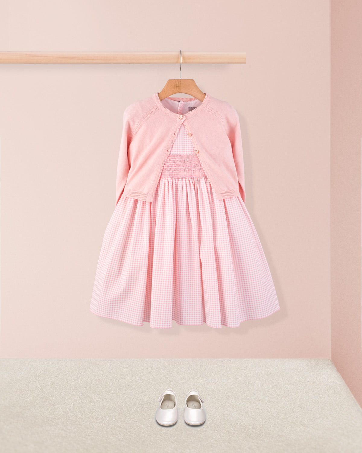 Bonnie French Pink Gingham - Smocked Dress