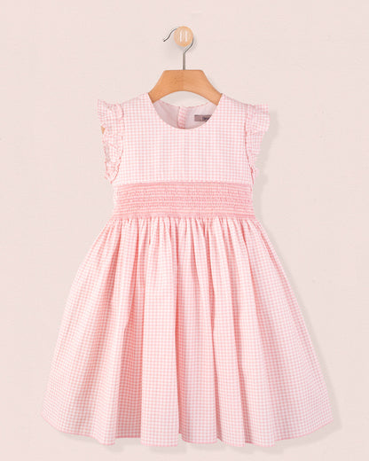 Bonnie French Pink Gingham - Smocked Dress