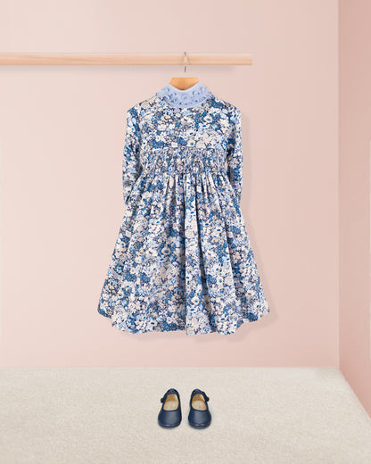 Bonheur Liberty Thorpe Navy - Smocked Dress