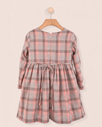 Bonheur Orchid Check Smock - Smocked Dress