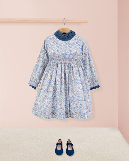 Bonheur Liberty D'Anjo Neutral - Smocked Dress