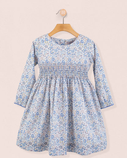 Bonheur Liberty D'Anjo Neutral - Smocked Dress