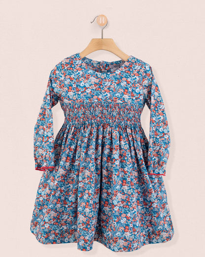 Bonheur Liberty Thorpe Coral - Smocked Dress