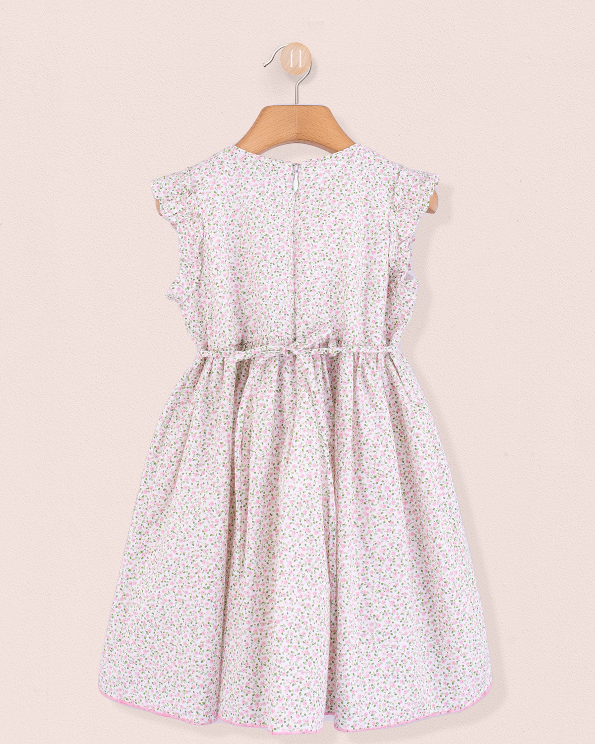 Bonnie French Pink Mini Floral Smock - Smocked Dress
