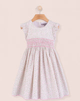 Bonnie French Pink Mini Floral Smocked Dress