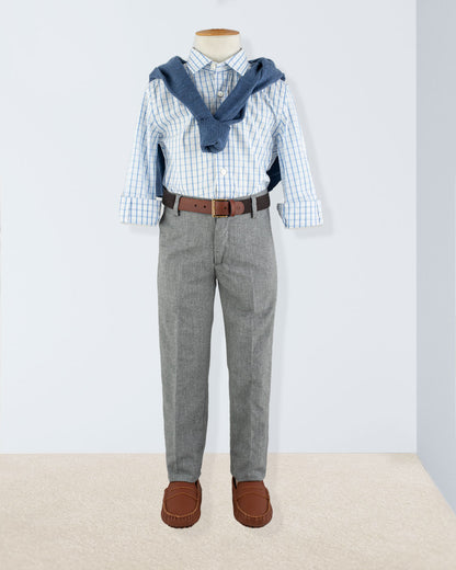 Bernard Blue Squares Shirt - Shirt