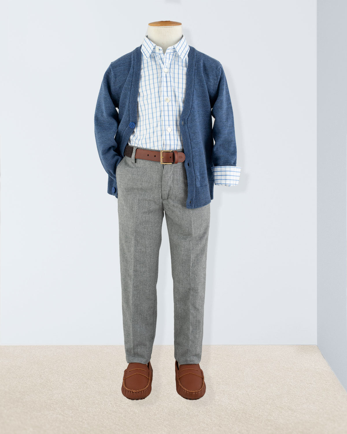 Bernard Blue Squares Shirt - Shirt