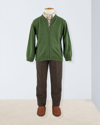 Knightsbridge Hunter Mélange Zipper Sweater - Sweater