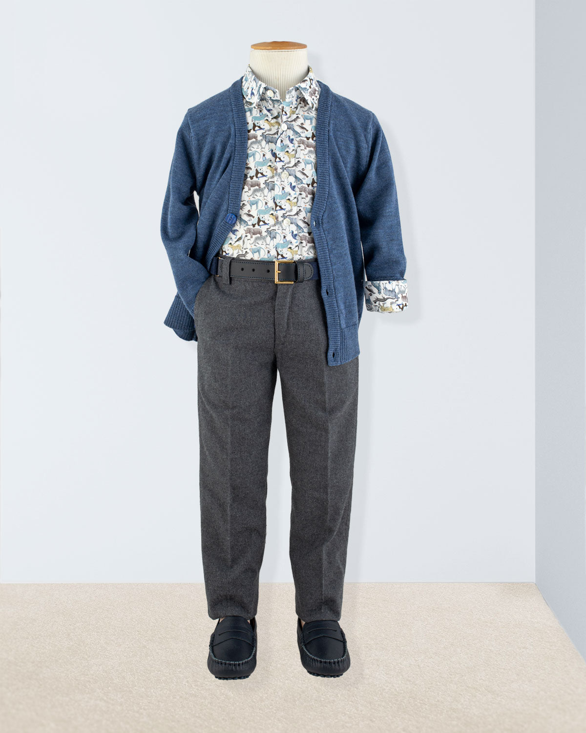 Bernard Liberty Blue Animals Shirt - Shirt