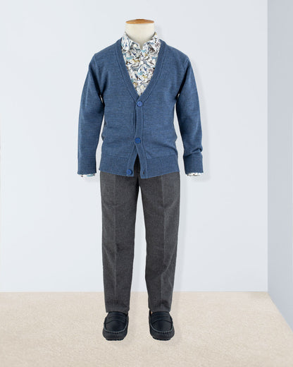 Nicholas Twilight Blue Cardigan - Sweater