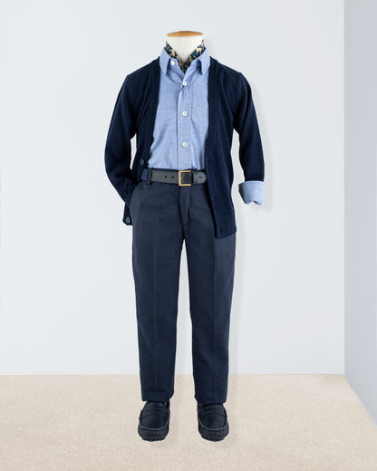 Bernard Fine Flannel Blue Shirt - Shirt