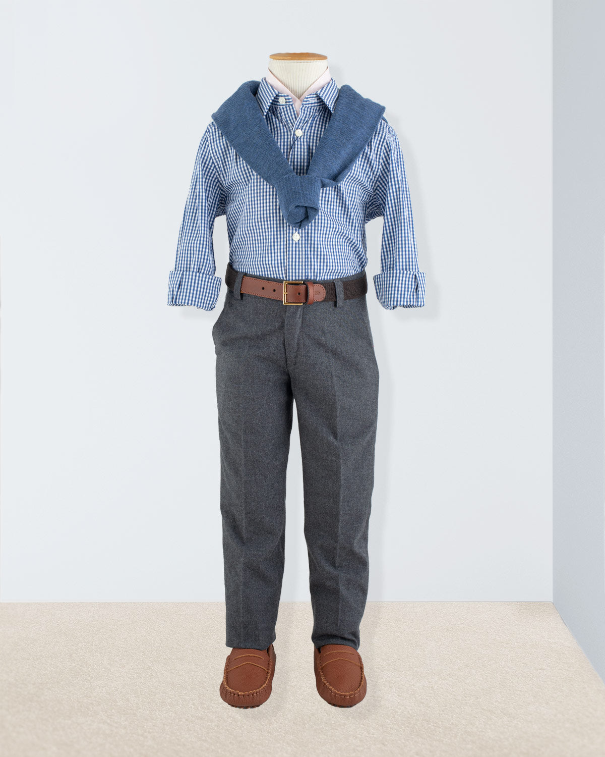 Bernard Summer Navy Check Shirt - Shirt