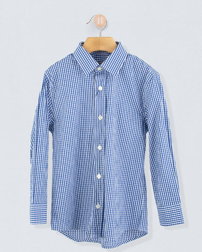 Bernard Summer Navy Check Shirt - Shirt