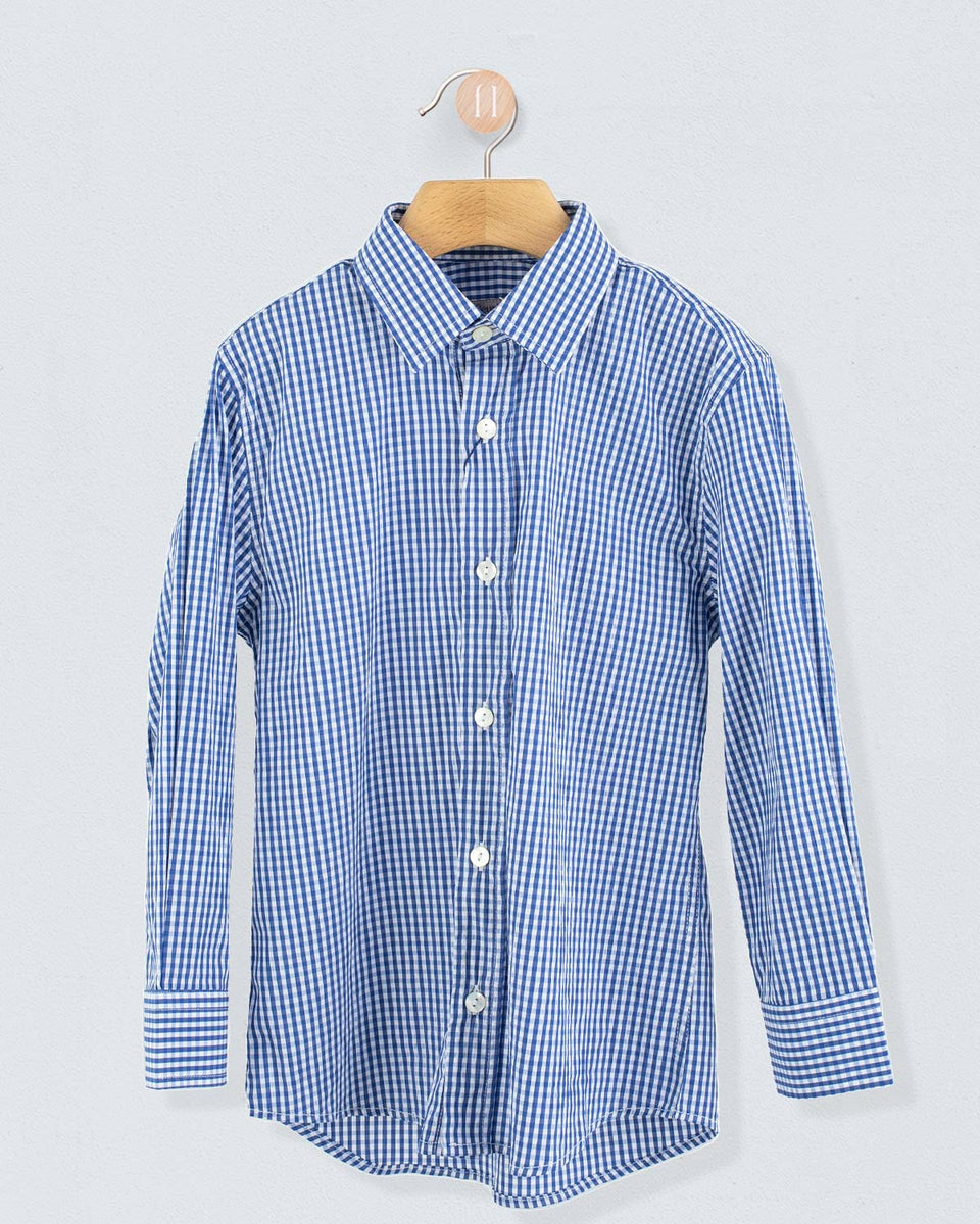 Bernard Summer Navy Check Shirt