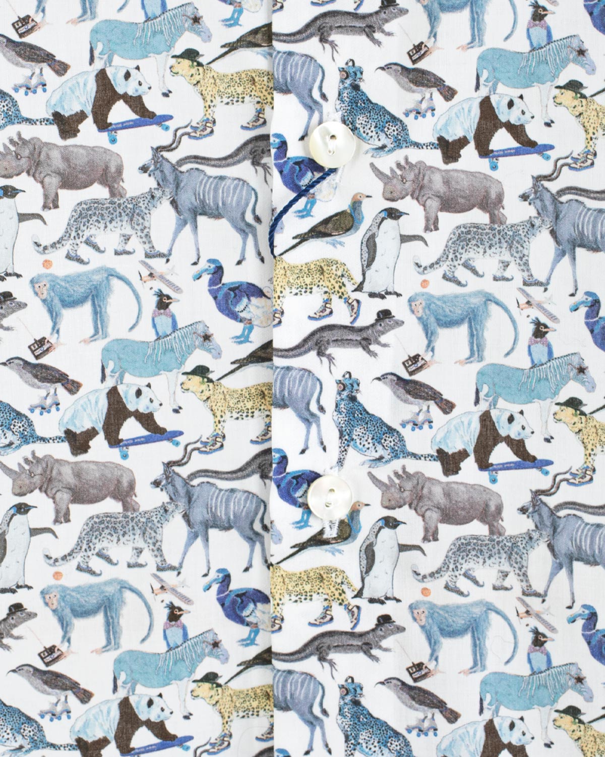 Bernard Liberty Blue Animals Shirt - Shirt