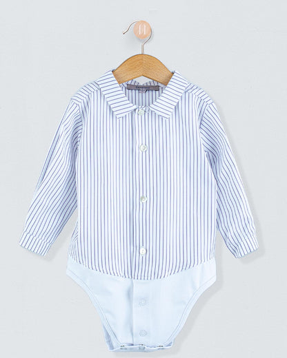 Louis Italian Lavender Stripe Onesie Shirt - Shirt