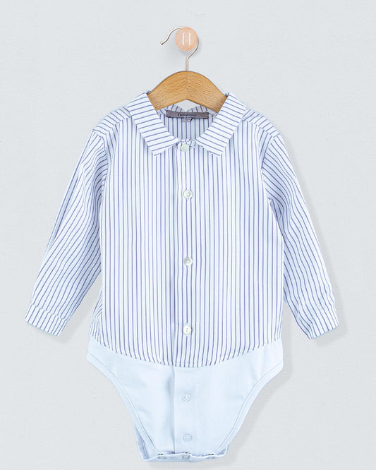 Louis Italian Lavender Stripe Onesie Shirt - Shirt