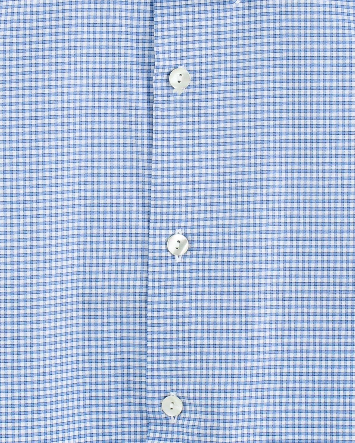 Bernard Outline Blue Gingham Shirt - Shirt