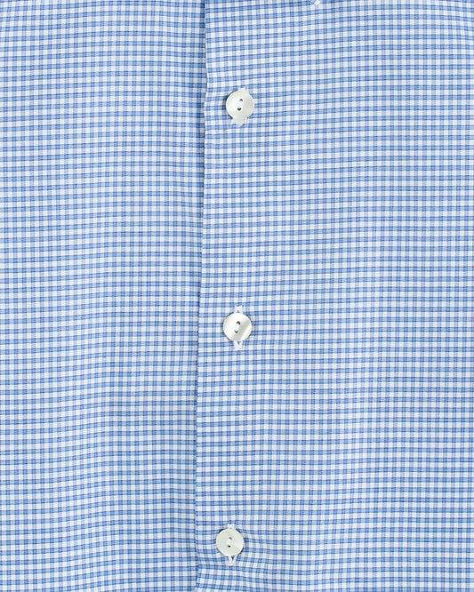Bernard Outline Blue Gingham Shirt - Shirt