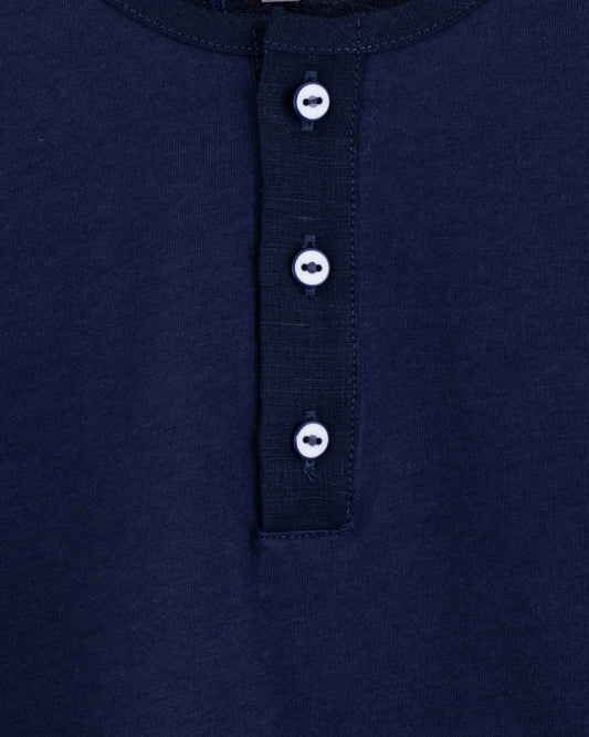 Henley Italian Summer Navy T-Shirt - Shirt