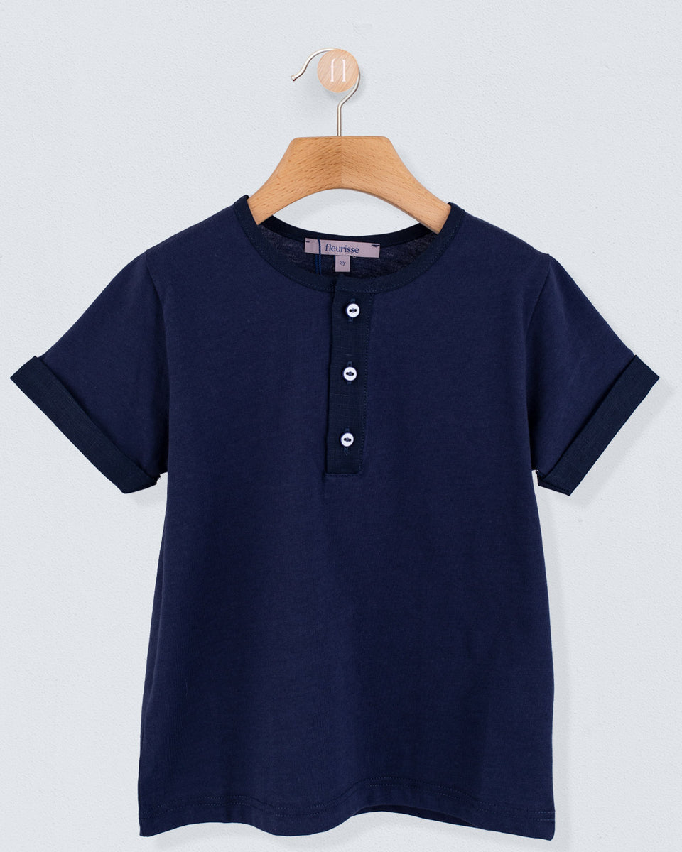 Henley Italian Summer Navy T-Shirt