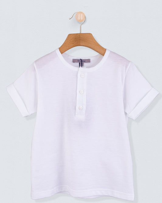 Henley iItalian White T-Shirt - Shirt