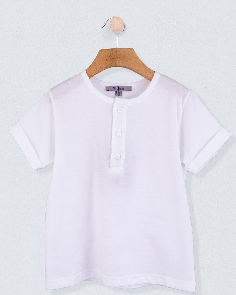 Henley iItalian White T-Shirt