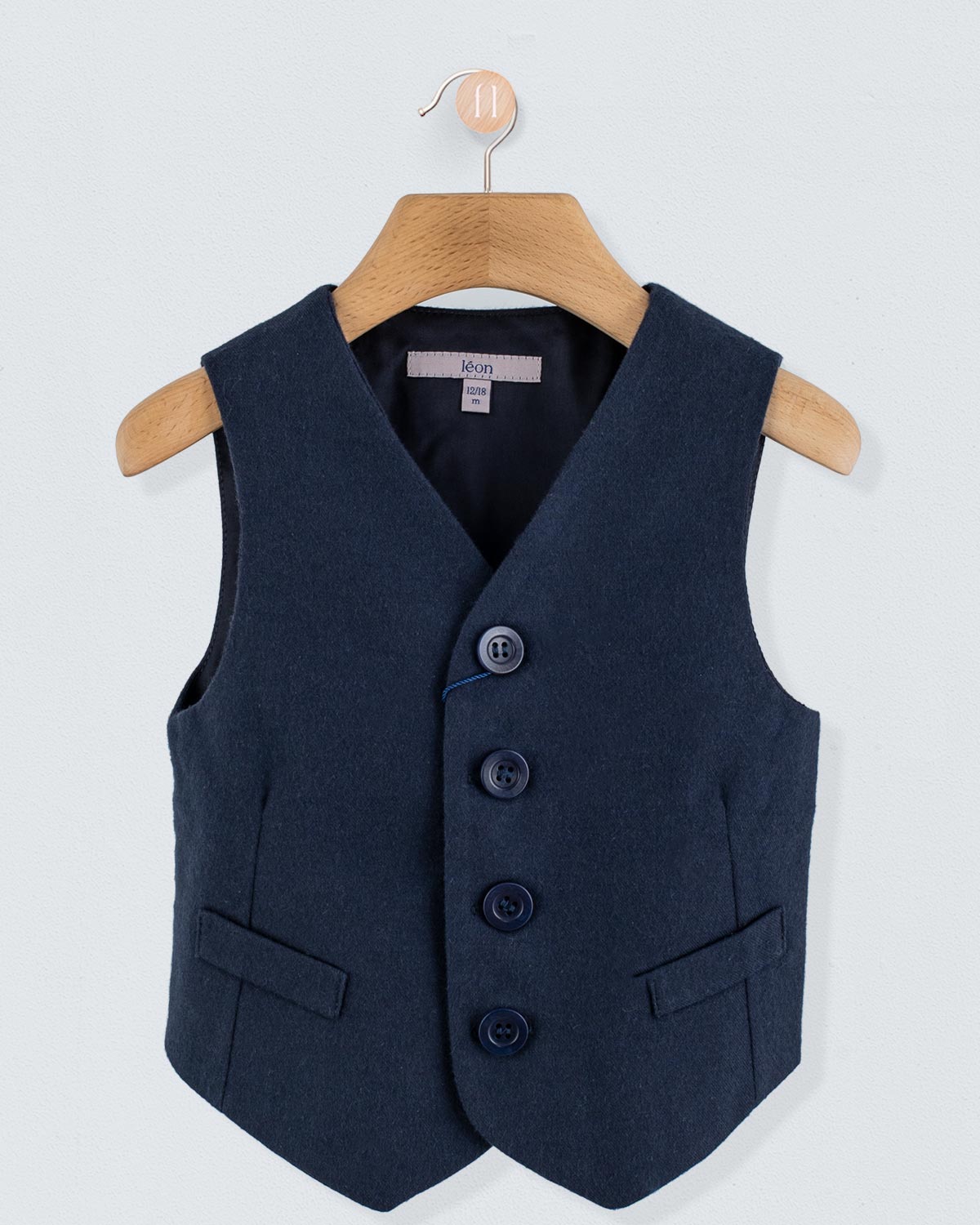 Adam Navy Flannel Vest