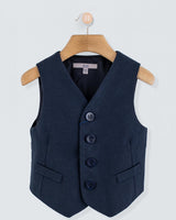 Adam Navy Flannel Vest