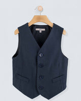 Adam Navy Virgin Wool Vest