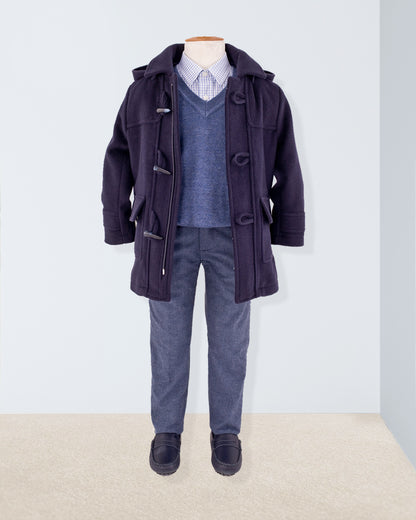 Maxime Classic Navy Toggle Coat - Coat