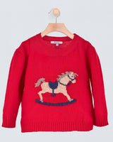 Rocking Horse Red Mélange Sweater