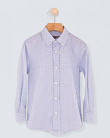Bernard Italian Deep Blue Check Shirt