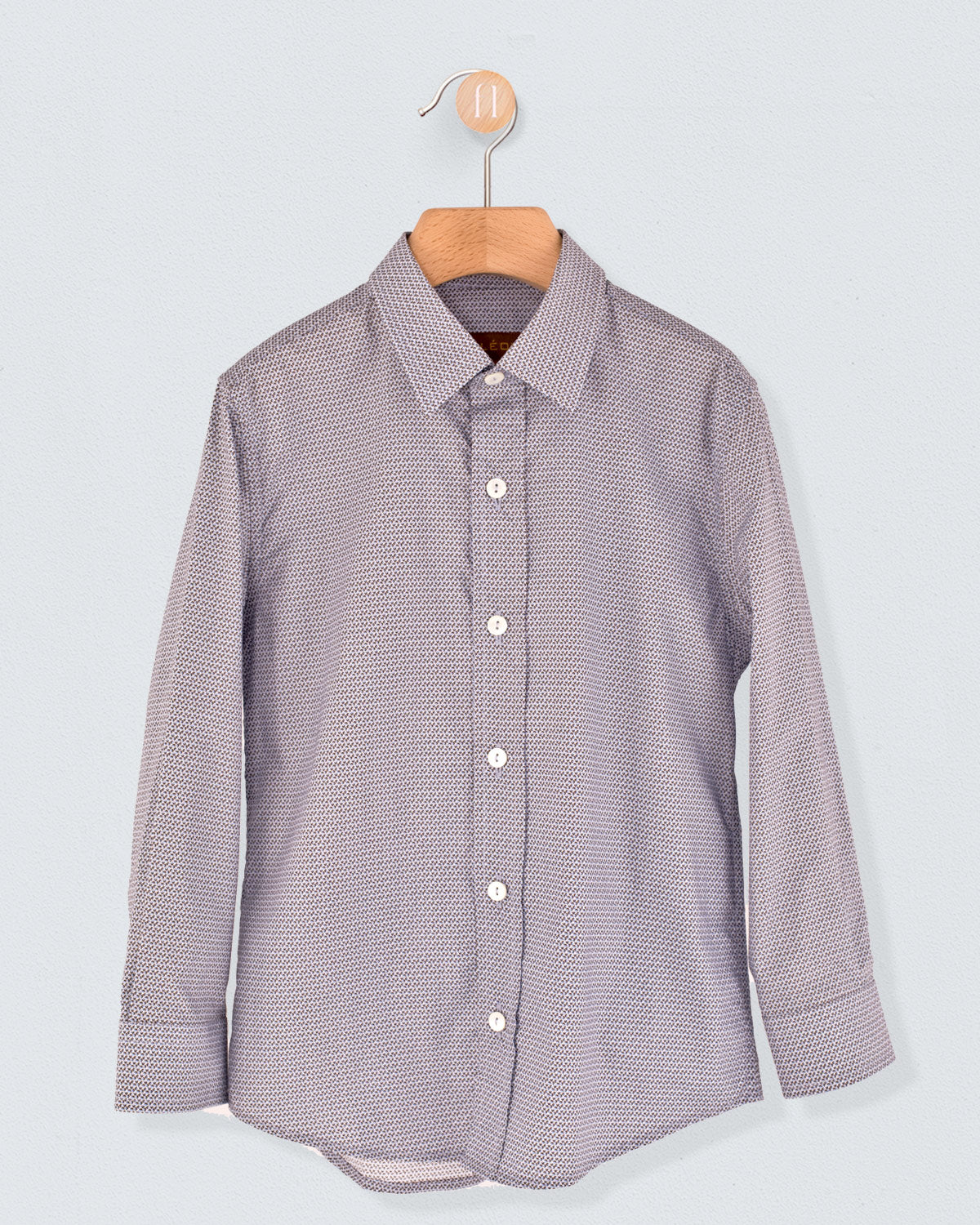 Renard  Italian Blue and Brown Shirt - Shirt