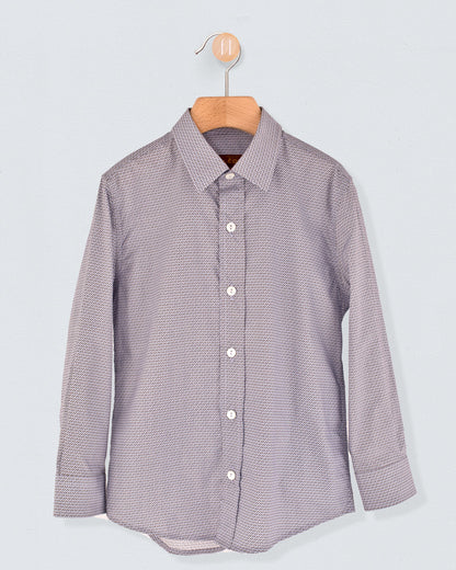 Renard  Italian Blue and Brown Shirt - Shirt